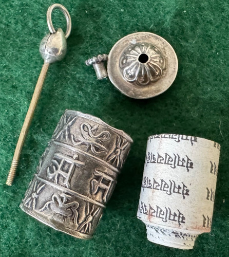 Tibetan prayer wheel - tibetan,