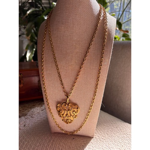Vintage gold tone openwork - gold,